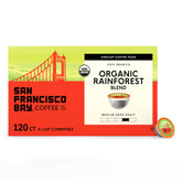San Francisco Bay caja frontal mostrando diseño y beneficios orgánicos