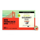 San Francisco Bay caja frontal mostrando 80 cápsulas y beneficios sostenibles