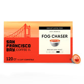 San Francisco Bay empaque frontal mostrando 120 cápsulas y conveniencia