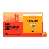 SAN FRANCISCO BAY frente del paquete mostrando 80 cápsulas y conveniencia