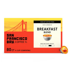 SAN FRANCISCO BAY frente del empaque mostrando 80 cápsulas y beneficio conveniencia
