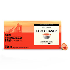 San Francisco Bay frontal del paquete mostrando 36 cápsulas y beneficio de conveniencia
