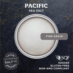 San Francisco Salt Company primer plano de textura fina para sazonar con precisión