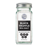 San Francisco Salt Company frasco frontal de sal de trufa negra italiana, presentación elegante