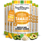 San Miguel de Origen tamal en su empaque frontal mostrando la marca y la porción lista para calentar