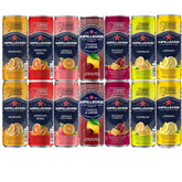 San Pellegrino pack frontal mostrando las 14 latas y variedad, ideal para eventos