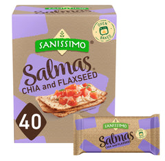 Sanissimo Salmas frente de la caja muestra diseño y beneficio portabilidad