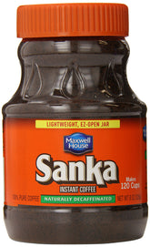 SANKA frasco frontal mostrando etiqueta y beneficio de sabor suave