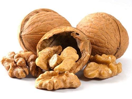 Sanmac Farms caja frontal de nueces 5 lb muestra presentación y volumen