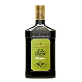 Sanniti botella frontal Laudemio mostrando diseño y procedencia, calidad reconocida