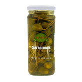 Sanniti frasco frontal con alcaparrones 16 oz mostrando etiqueta clara y uso inmediato