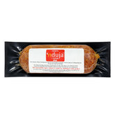 Sanniti nduja vista frontal, frasco listo para usar y untar