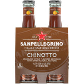 San Pellegrino Chinotto pack frontal mostrando cuatro botellas, ideal para compartir