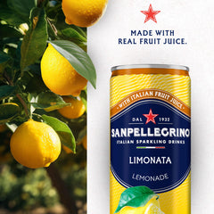 Sanpellegrino lata abierta con burbujas, beneficio de efervescencia delicada
