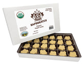 Sapsquatch empaque frontal mostrando caja y 24 piezas, ideal para regalar