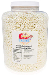 Sarah's Candy Factory frasco frontal mostrando mini marshmallows y conveniencia