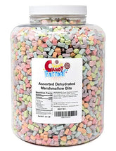 Sarah's Candy Factory jarra frontal mostrando malvaviscos surtidos, almacenamiento práctico