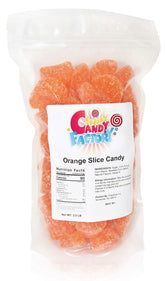 Sarah's Candy Factory frente del empaque mostrando bolsa resealable y cantidad