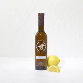 Saratoga Olive Oil Co. botella frente mostrando etiqueta clara y volumen