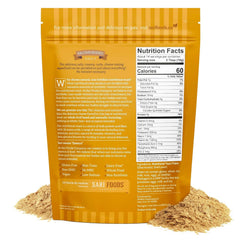 Sari Foods copos de levadura en primer plano, textura nutritiva y natural