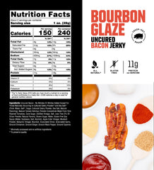 Savage Jerky Co. textura del bacon close-up resalta calidad y color ahumado