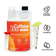 SBH Labs polvo de nuCaffeine Ultra textura fina y fácil disolución