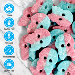 Scandylicious Bubs Dizzy Skulls detalle de textura ácida y masticable que invita a probar