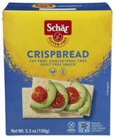 Schär paquete frontal mostrando crispbread y ventaja de sin gluten