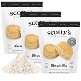 Scotty's Everyday empaque frontal mostrando mezcla pack de 3 y conveniencia