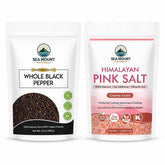 SEA MOUNT NATURALS frente del paquete mostrando pouches resellables y diseño claro