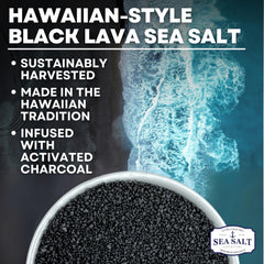 Sea Salt Superstore cristales negros gruesos con textura crujiente
