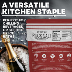 Sea Salt Superstore sal usada en máquina para helados, mejora la textura