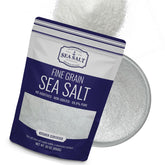 Sea Salt Superstore paquete frontal mostrando pureza y volumen