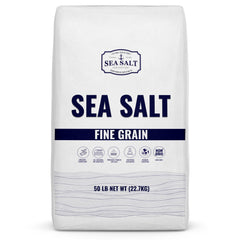 Sea Salt Superstore bolsa 50 lb mostrando empaque resistente y uso profesional