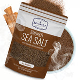 Sea Salt Superstore paquete frontal mostrando 30 oz y aroma ahumado para cocinar