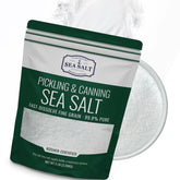 Sea Salt Superstore paquete frontal mostrando pureza y uso para encurtir