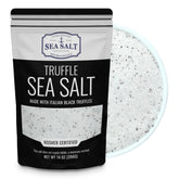 Sea Salt Superstore sal de trufa vista frontal ofrece sabor gourmet inmediato