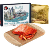 SeaBear caja de regalo Seattle Skyline mostrando presentación y elegancia