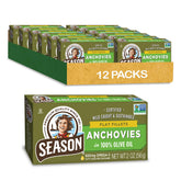 SEASON lata frontal de anchoas en aceite de oliva mostrando etiqueta y tamaño
