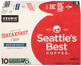 Seattle's Best Coffee caja frontal con 10 cápsulas, presentación compacta y práctica