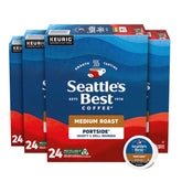 Seattle's Best Coffee empaque Portside mostrando 4 cajas y beneficios de suavidad