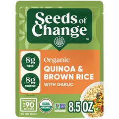 SEEDS OF CHANGE porción servida en plato como acompañante nutritivo