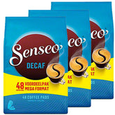Senseo frente del paquete con 144 pads, conveniencia prolongada