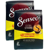 Senseo envase frontal mostrando 96 cápsulas y ahorro por paquete