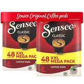 Senseo paquete frontal Classic Medium Roast mostrando diseño y cantidad, conveniencia inmediata