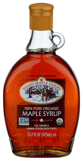 Shady Maple Farms frente de botella mostrando envase y tamaño útil