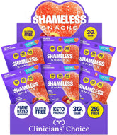 Shameless bolsa al frente mostrando branding y beneficio bajo azúcar