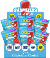 Shameless empaque frontal mostrando sabor blueberry y conveniencia