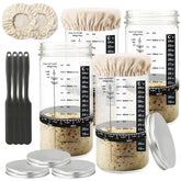 SHIMYUE frasco frontal 650 ml mostrando boca ancha y vidrio resistente, ideal para fermentar