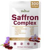 Shumol frasco frontal mostrando 300 softgels y beneficios de larga duración